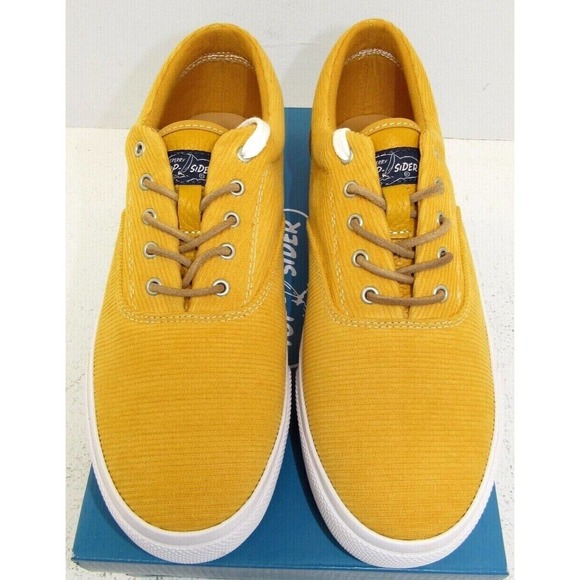 Mens Sperry Cloud CVO Padded Yellow Corduroy Sneaker 10 Tote Included  NWT EB-19 - Picture 2 of 6